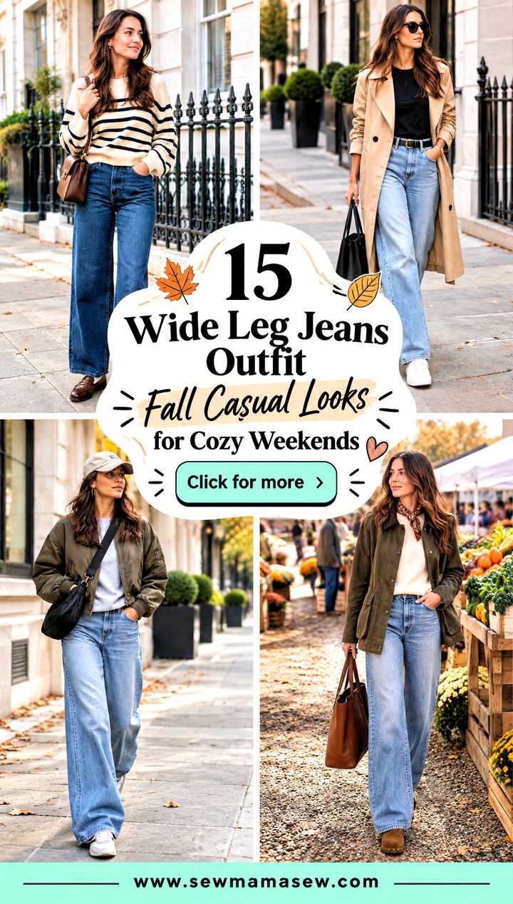 15 Wide Leg Jeans Outfit Fall Casual Looks for Cozy Weekends - 15 Wide Leg Jeans Outfit Fall Casual Looks for Cozy Weekends