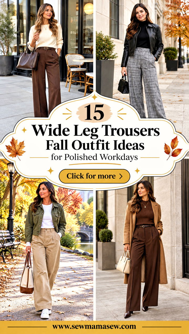 15 Wide Leg Trousers Fall Outfit Ideas for Polished Workdays - 15 Wide Leg Trousers Fall Outfit Ideas for Polished Workdays