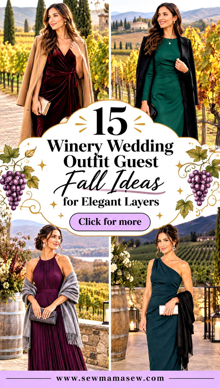 15 Winery Wedding Outfit Guest Fall Ideas for Elegant Layers - 15 Winery Wedding Outfit Guest Fall Ideas for Elegant Layers
