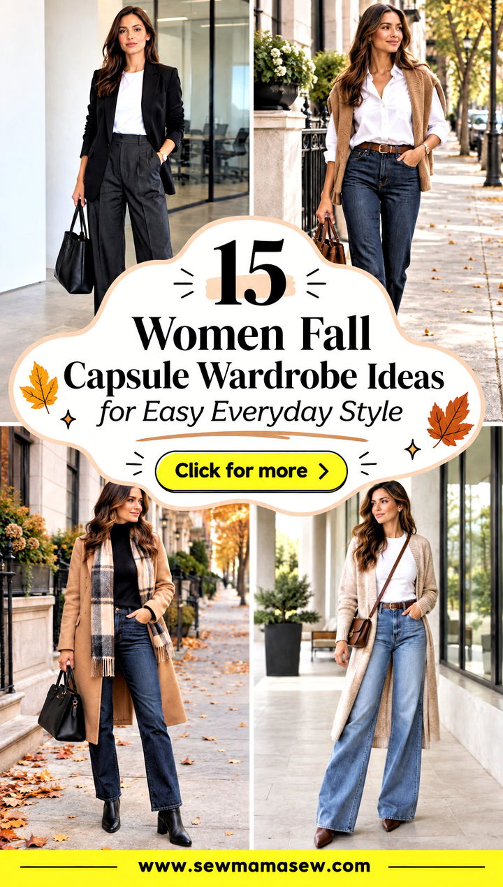 15 Women Fall Capsule Wardrobe Ideas for Easy Everyday Style - 15 Women Fall Capsule Wardrobe Ideas for Easy Everyday Style
