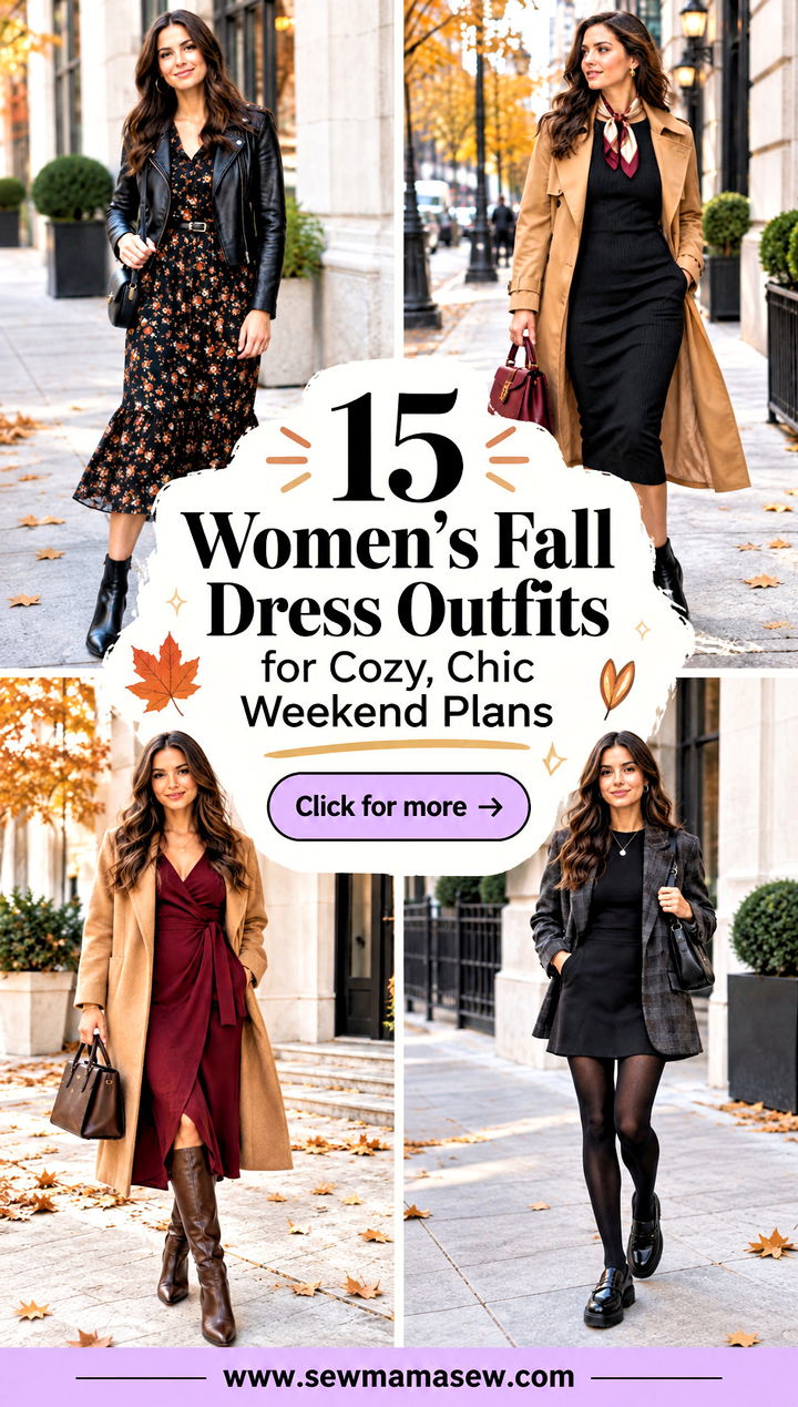 15 Womens Fall Dress Outfits for Cozy Chic Weekend Plans - 15 Women's Fall Dress Outfits for Cozy, Chic Weekend Plans