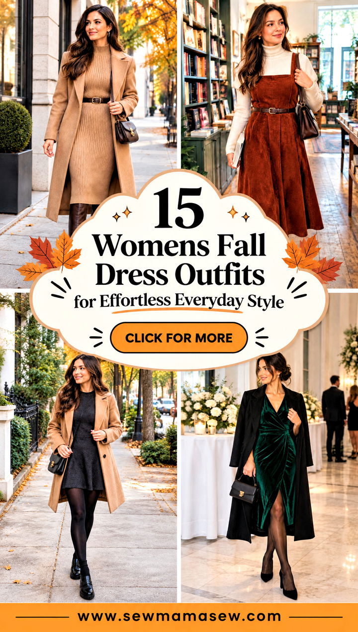 15 Womens Fall Dress Outfits for Effortless Everyday Style - 15 Womens Fall Dress Outfits for Effortless Everyday Style