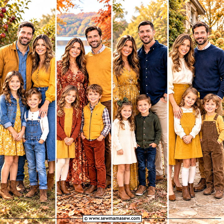 15 Yellow Fall Family Photo Outfits for Warm, Happy Memories