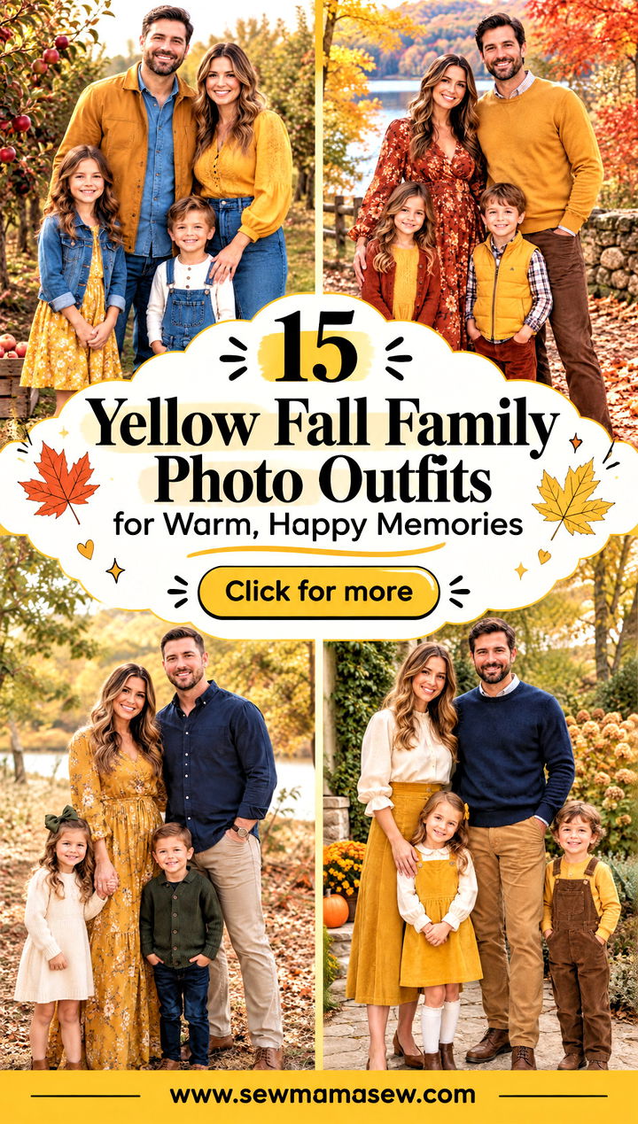 15 Yellow Fall Family Photo Outfits for Warm Happy Memories - 15 Yellow Fall Family Photo Outfits for Warm, Happy Memories