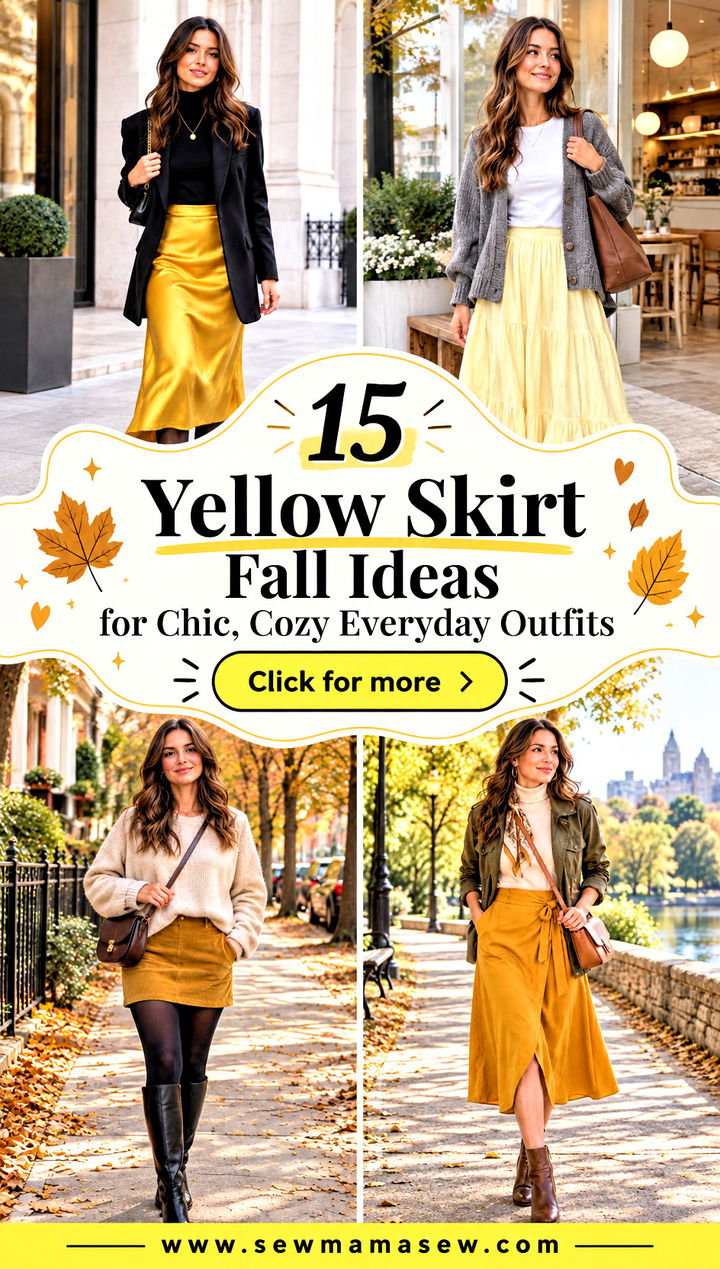 15 Yellow Skirt Fall Ideas for Chic Cozy Everyday Outfits - 15 Yellow Skirt Fall Ideas for Chic, Cozy Everyday Outfits