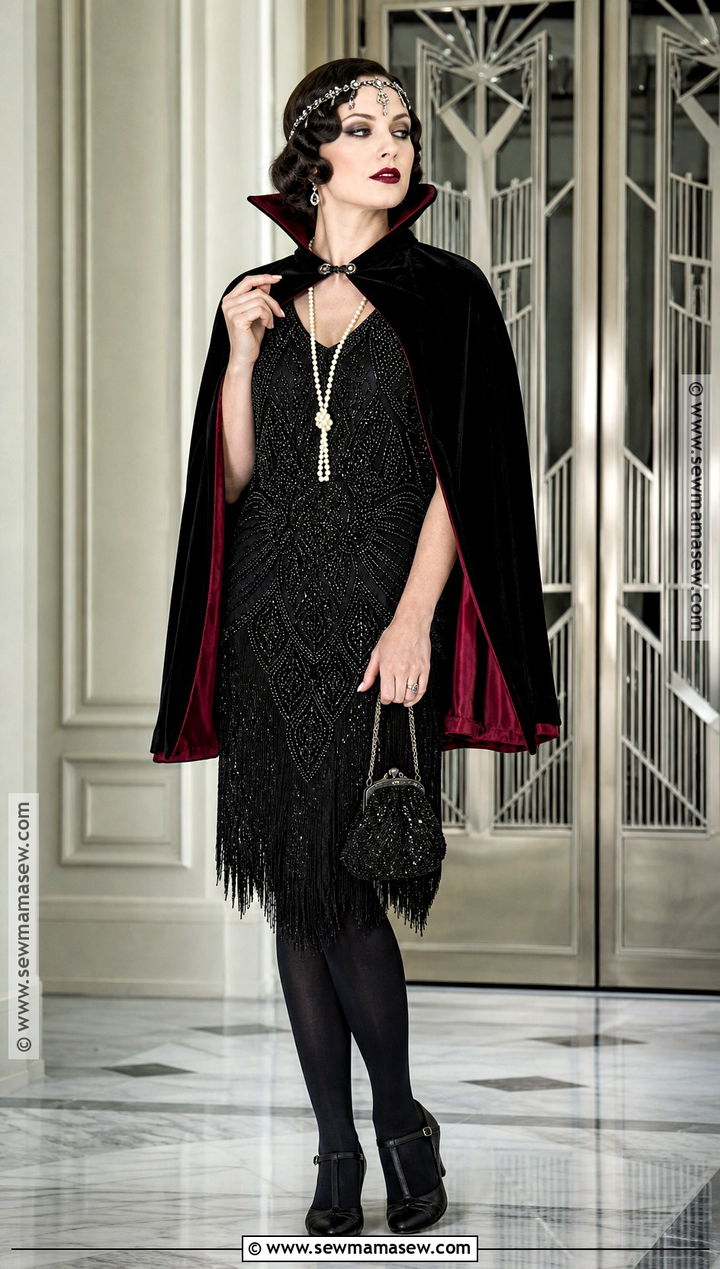 1920s Dracula Costume With Flapper Dress - 30 Dracula Costume Ideas for Women