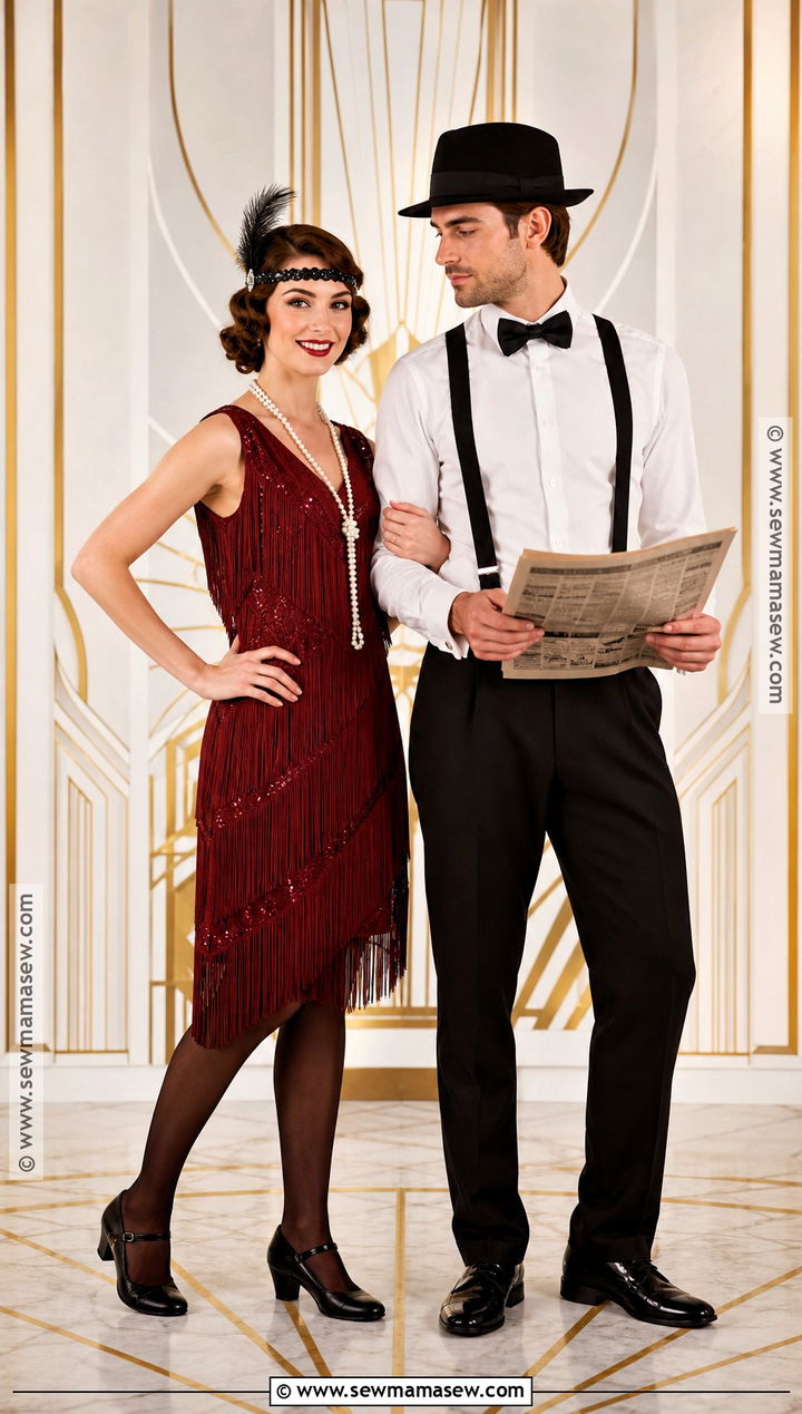 1920s Flapper And Dapper Suit Couple Costume - 35 easy couples costume ideas