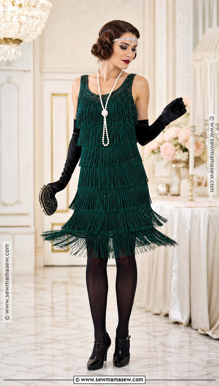 1920s Flapper Costume With Fringe Dress - 50 costume ideas