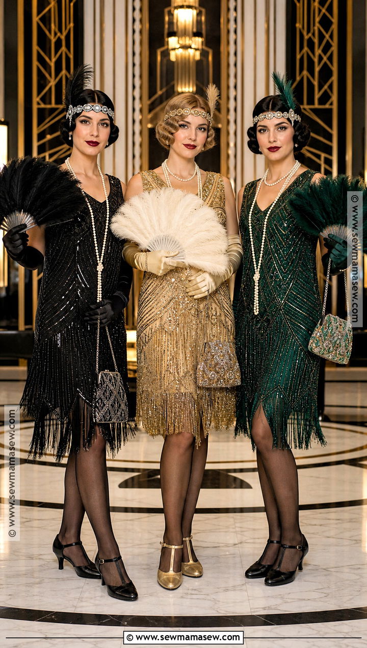 1920s Flappers Trio Costume - 35 Trio Halloween Costumes for Women