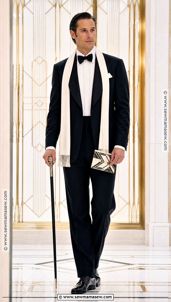 1920s Gatsby Costume With Tuxedo - 45 mens halloween costumes