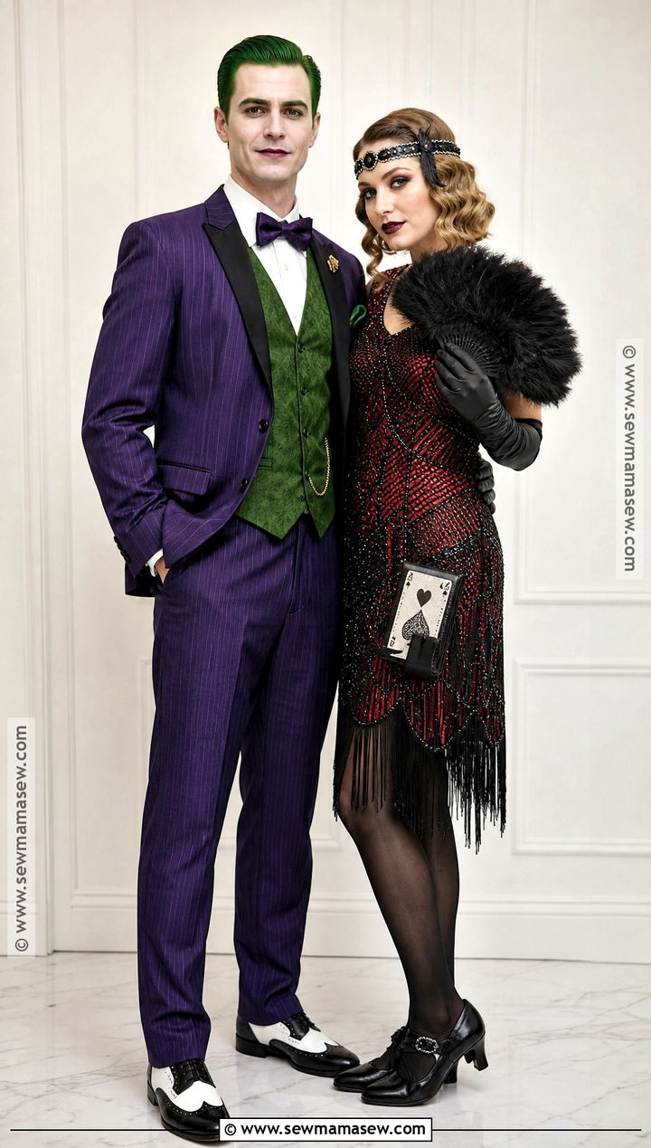 1920s Joker And Harley Quinn Couple Costume - 35 joker couple costume ideas