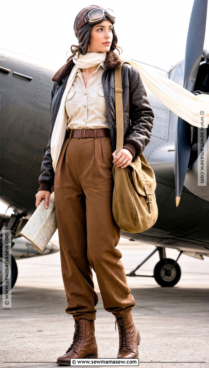 1930s Aviator Costume - 35 vintage halloween costume ideas