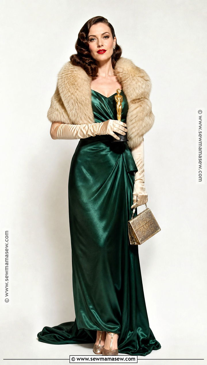 1930s Hollywood Starlet Costume With Satin Gown - 30 retro halloween costumes