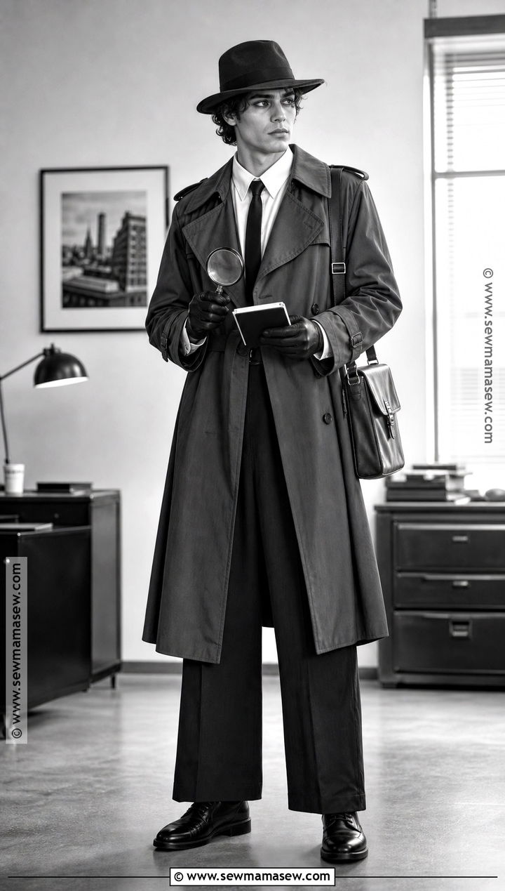 1940s Film Noir Detective Costume - 35 vintage halloween costume ideas