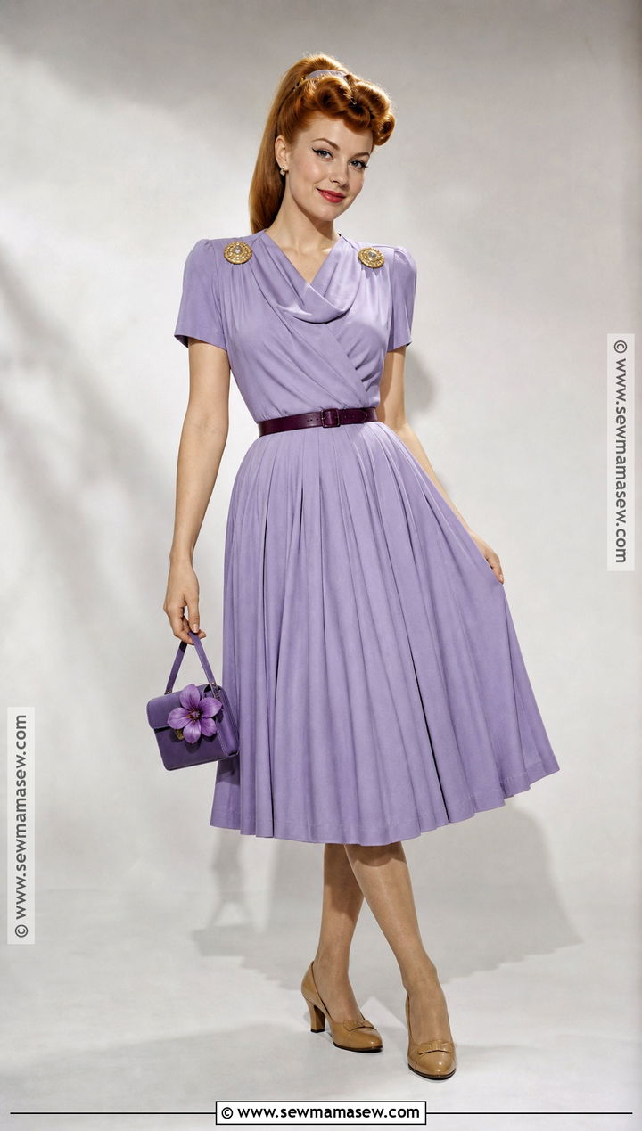 1940s Megara Cosplay With Purple Tea Dress - 35 megara cosplay ideas