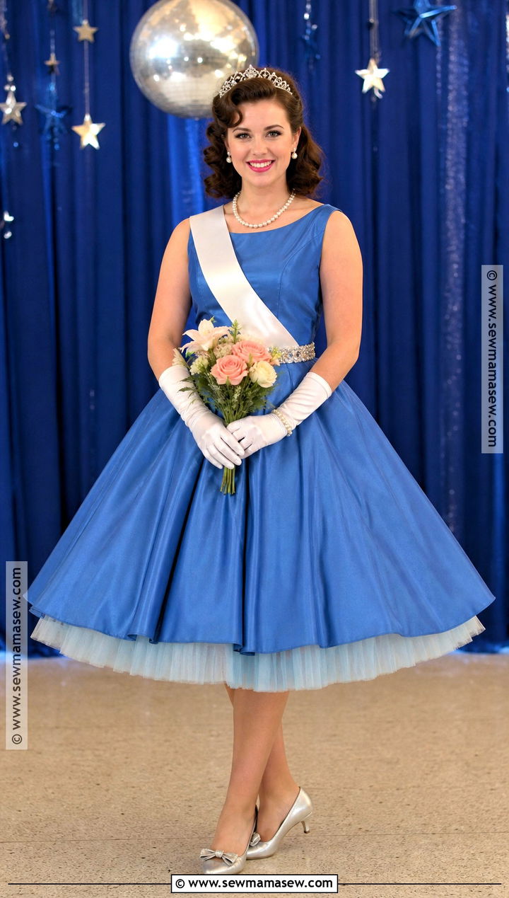 1950s Blue Prom Queen Costume - 30 blue dress costume ideas