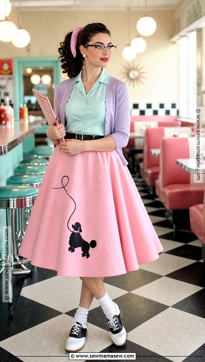 1950s Diner Costume With Poodle Skirt - 30 costume outfits