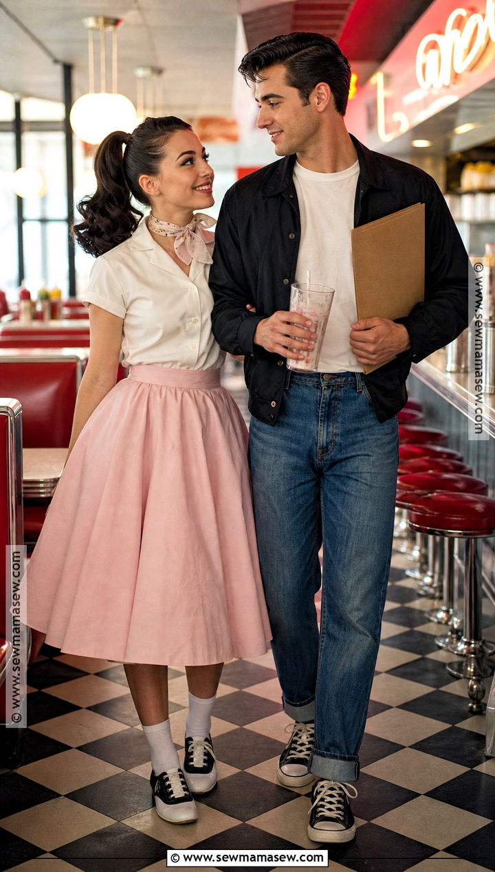 1950s Diner Couple Costume - 35 cute couple costumes for halloween