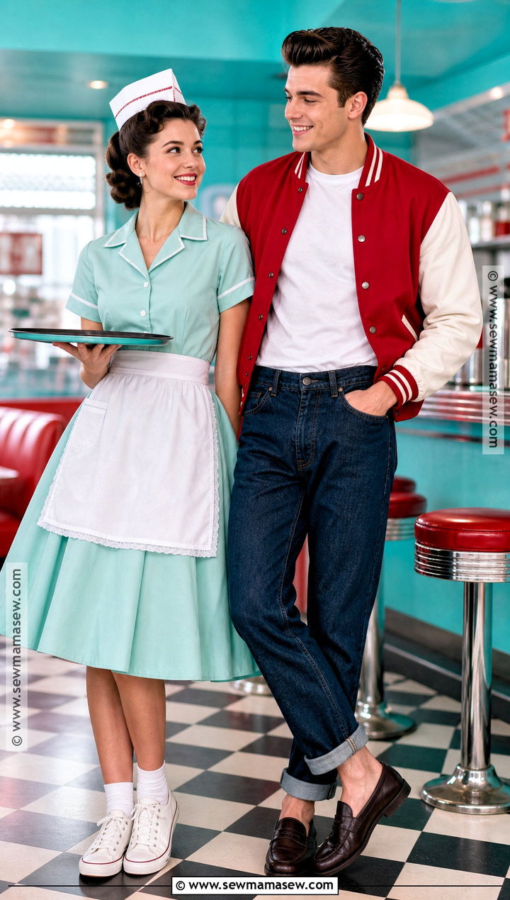 1950s Diner Couple Costume - 50 couple halloween costumes