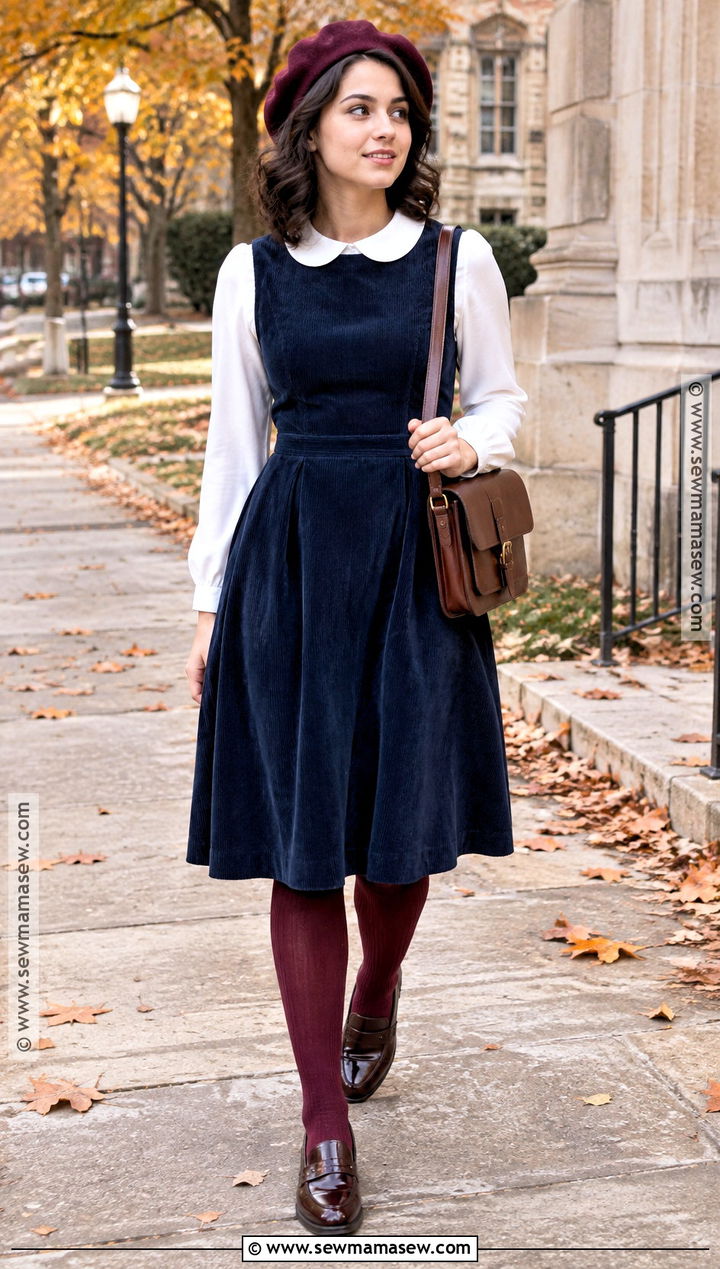 1950s Fall Jumper Dress Outfit - 15 vintage fall fashion 1950s ideas