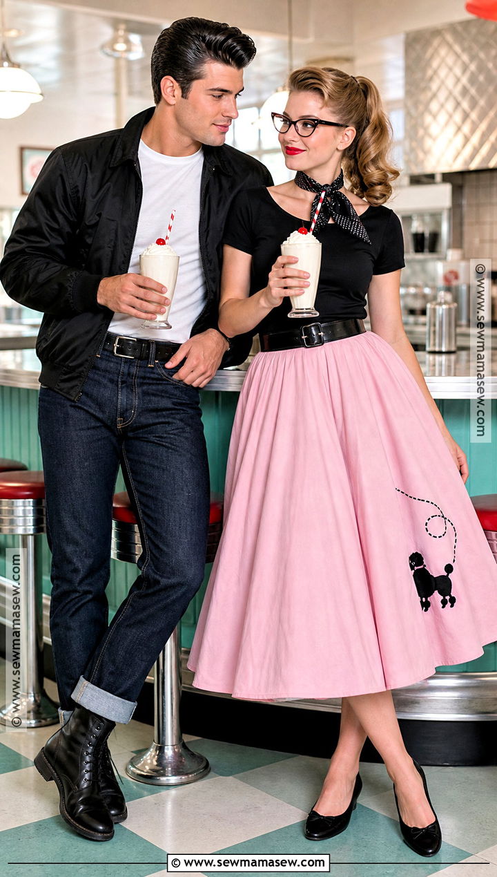 1950s Greaser Couple Costume - 35 easy couples costume ideas