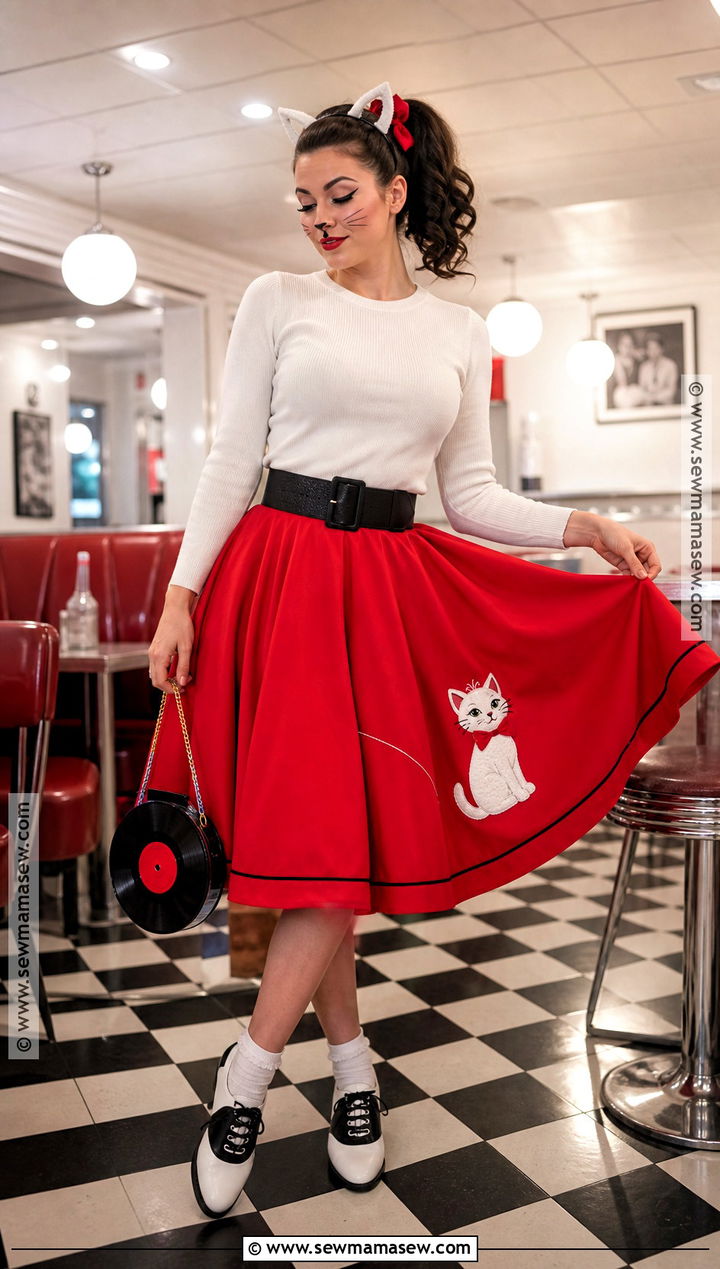 1950s Hello Kitty Costume - 30 halloween costumes hello kitty