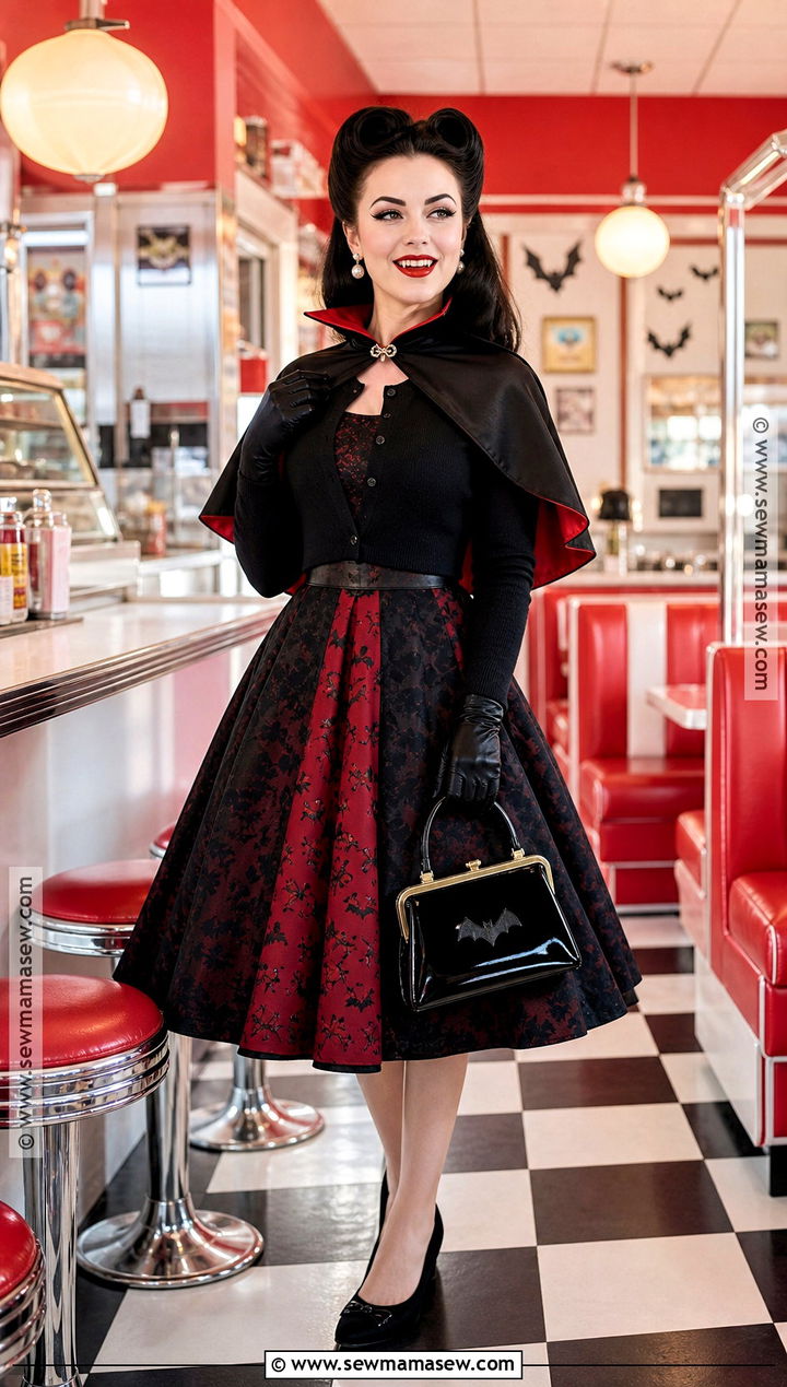 1950s Pinup Vampire Costume - 30 Halloween Vampire Costumes for Women