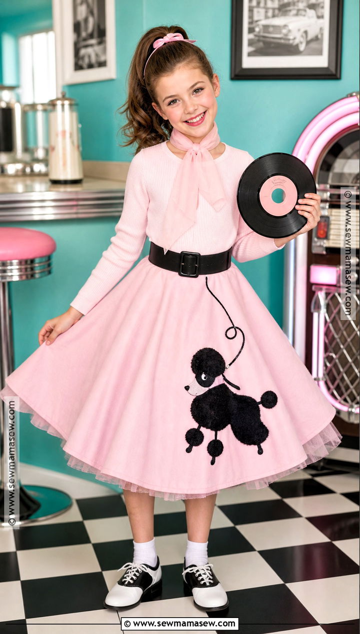 1950s Poodle Skirt Costume - 40 girls halloween costumes