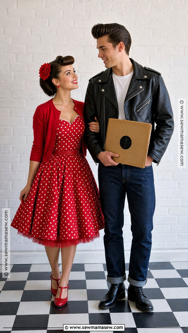 1950s Rockabilly Couple Costume - 30 retro halloween costumes