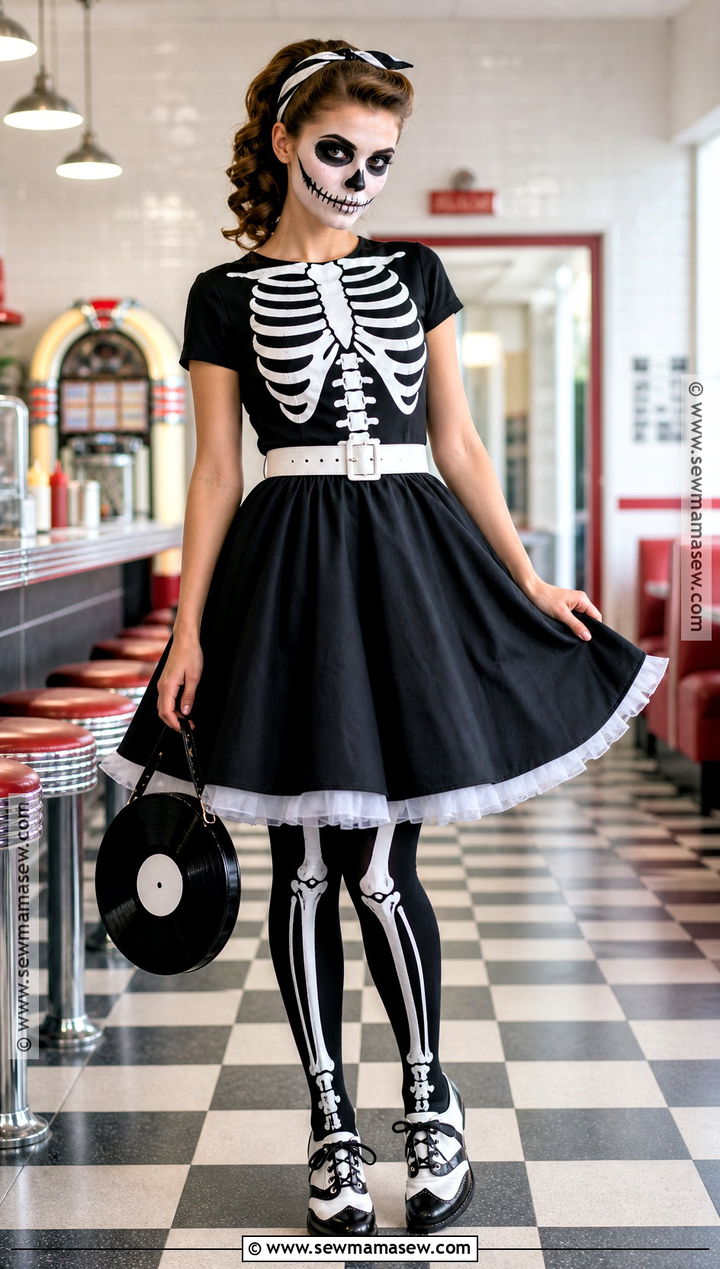 1950s Skeleton Costume - 40 skeleton costume ideas