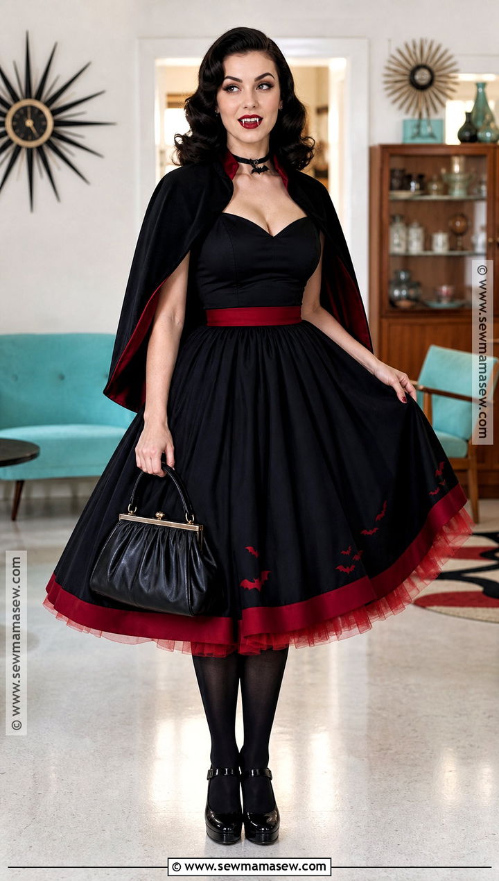 1950s Vampire Swing Dress - 45 vampire dress ideas