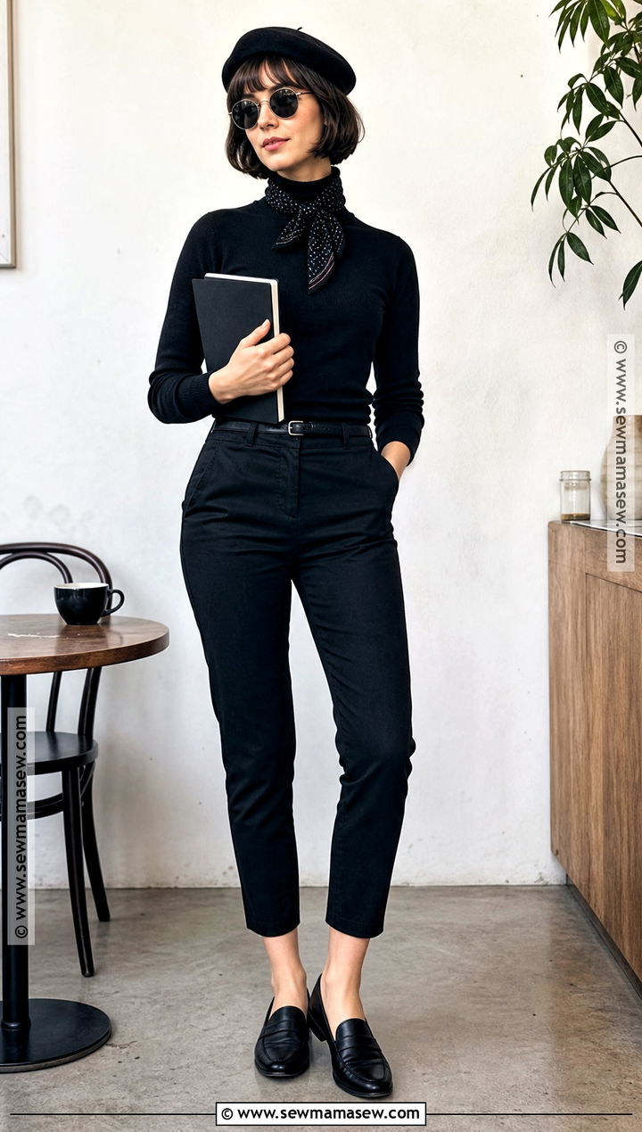 1960s Beatnik Costume With Black Turtleneck - 30 retro halloween costumes