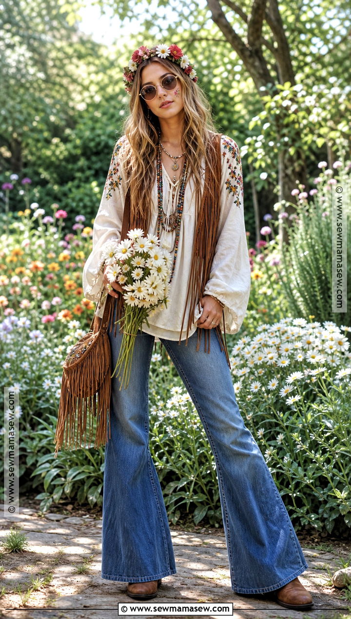 1960s Flower Child Costume - 35 vintage halloween costume ideas