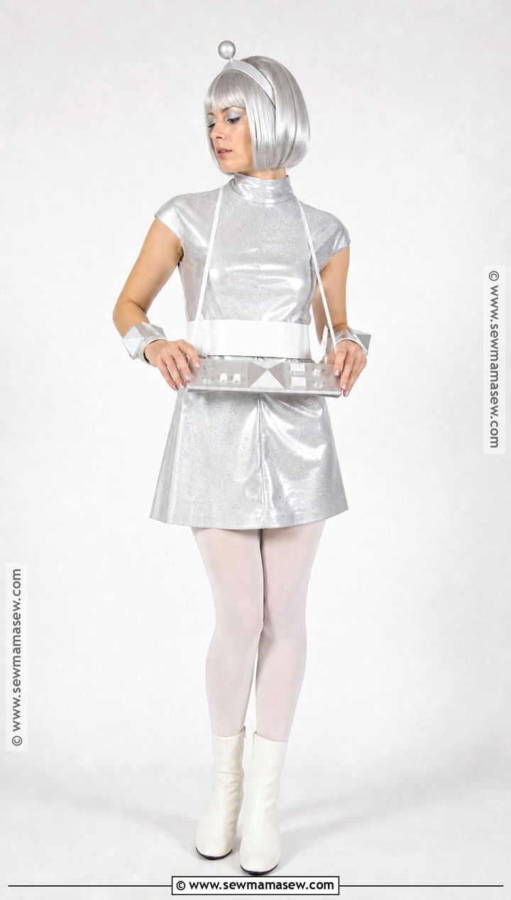 1960s Space Age Costume With Silver Dress - 30 retro halloween costumes