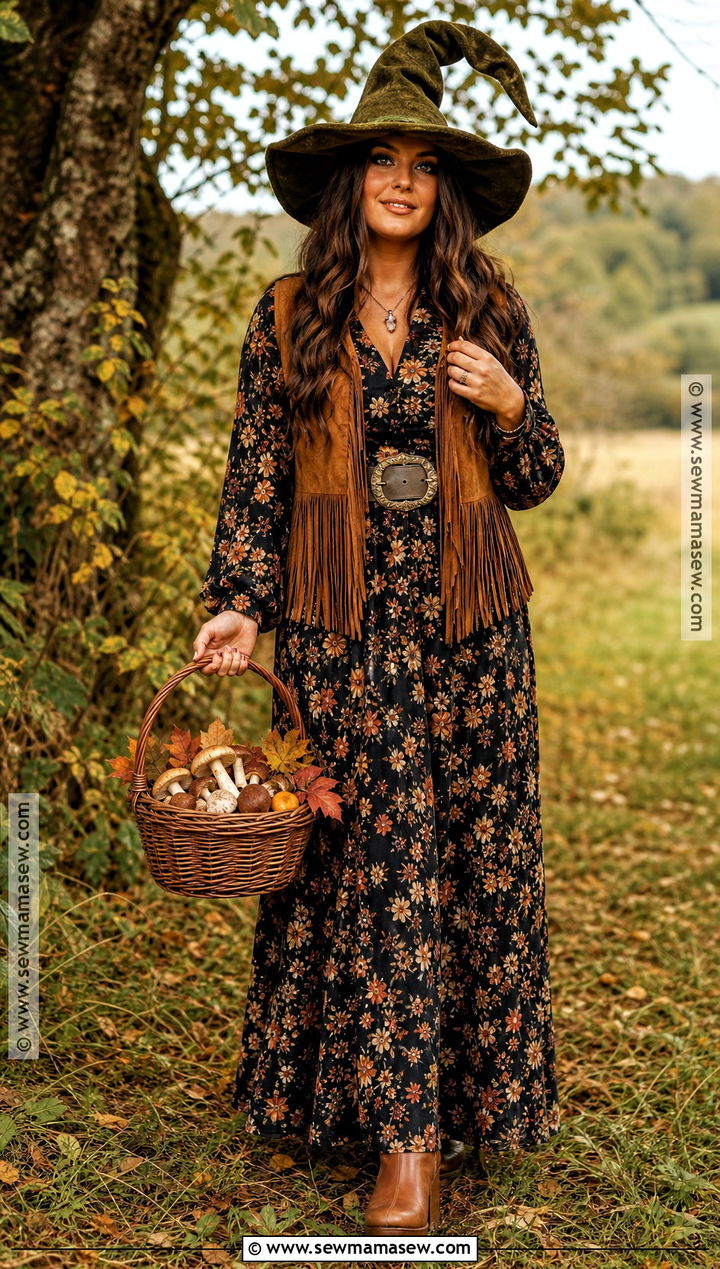 1970s Bohemian Witch Costume - 30 Vintage Witch Costume Ideas