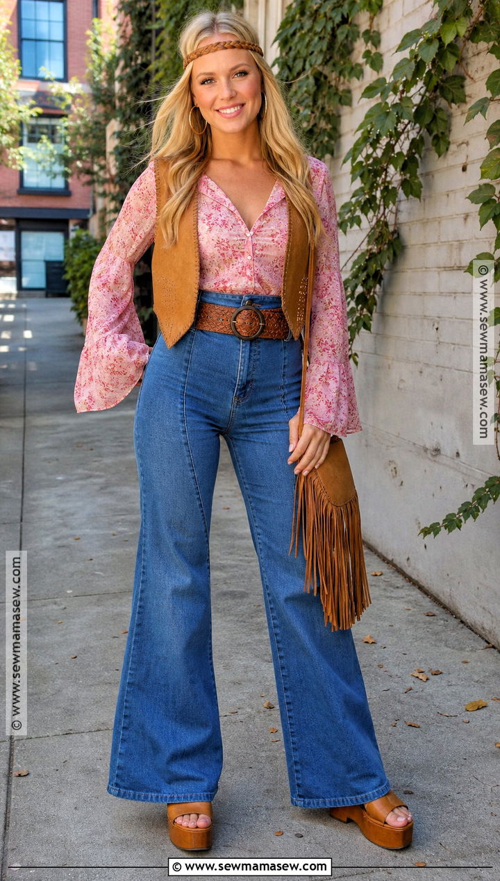 1970s Boho Barbie Costume - 30 barbie halloween costume ideas