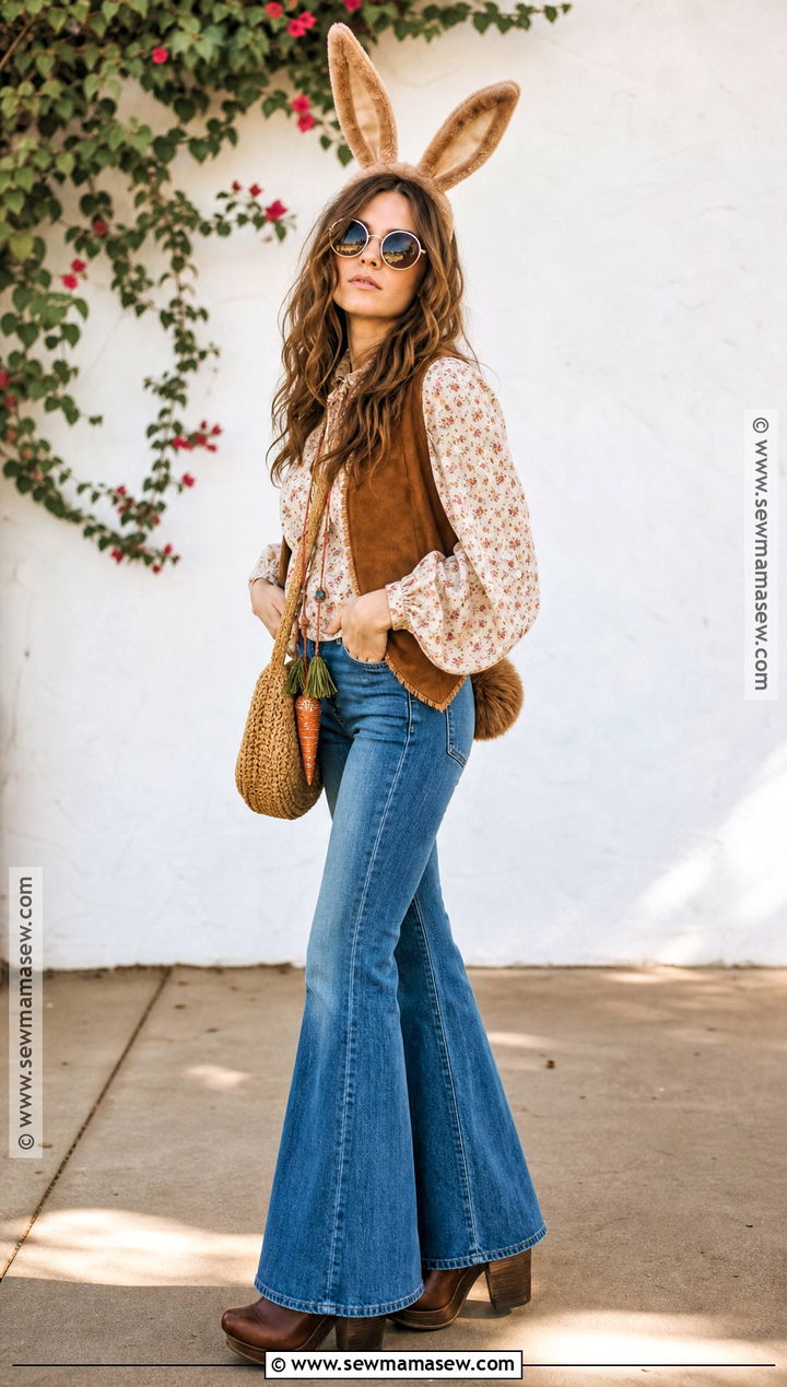 1970s Boho Bunny Costume - 50 bunny costume ideas