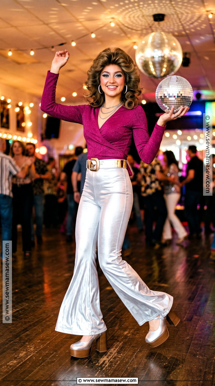 1970s Disco Costume With Flared Pants - 45 easy last minute halloween costumes