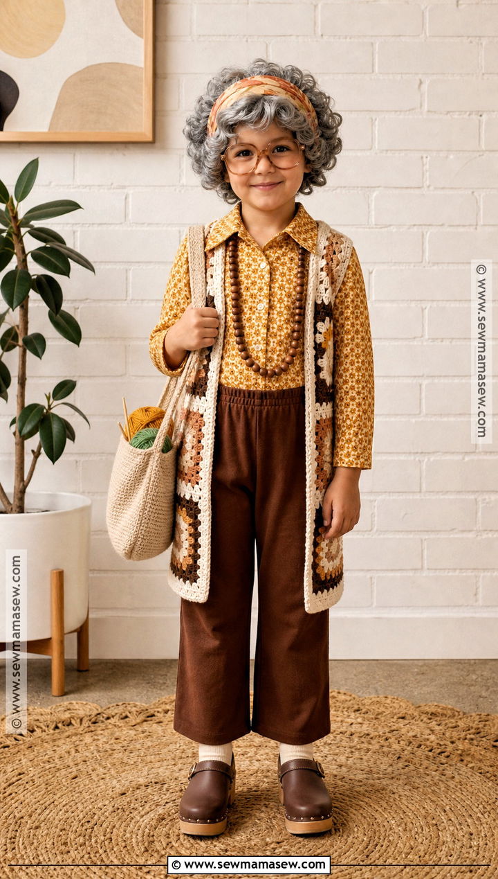 1970s Grandma Costume - 30 kids old lady costume ideas