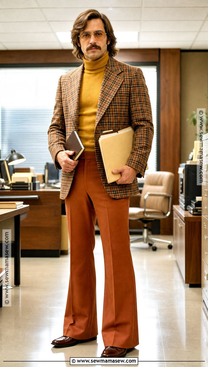 1970s TV Detective Costume With Plaid Blazer - 30 retro halloween costumes
