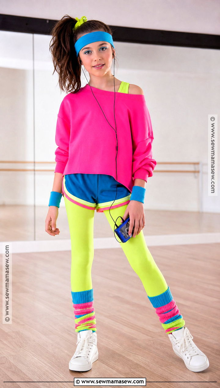 1980s Aerobics Costume For Girls - 45 girl halloween costumes