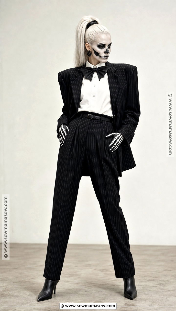 1980s Jack Skellington Costume With Power Suit - 30 Jack Skellington Costume Ideas for Women