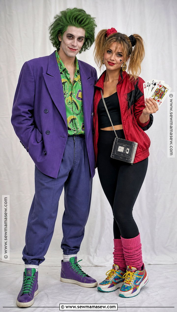 1980s Joker And Harley Quinn Couple Costume - 35 joker couple costume ideas