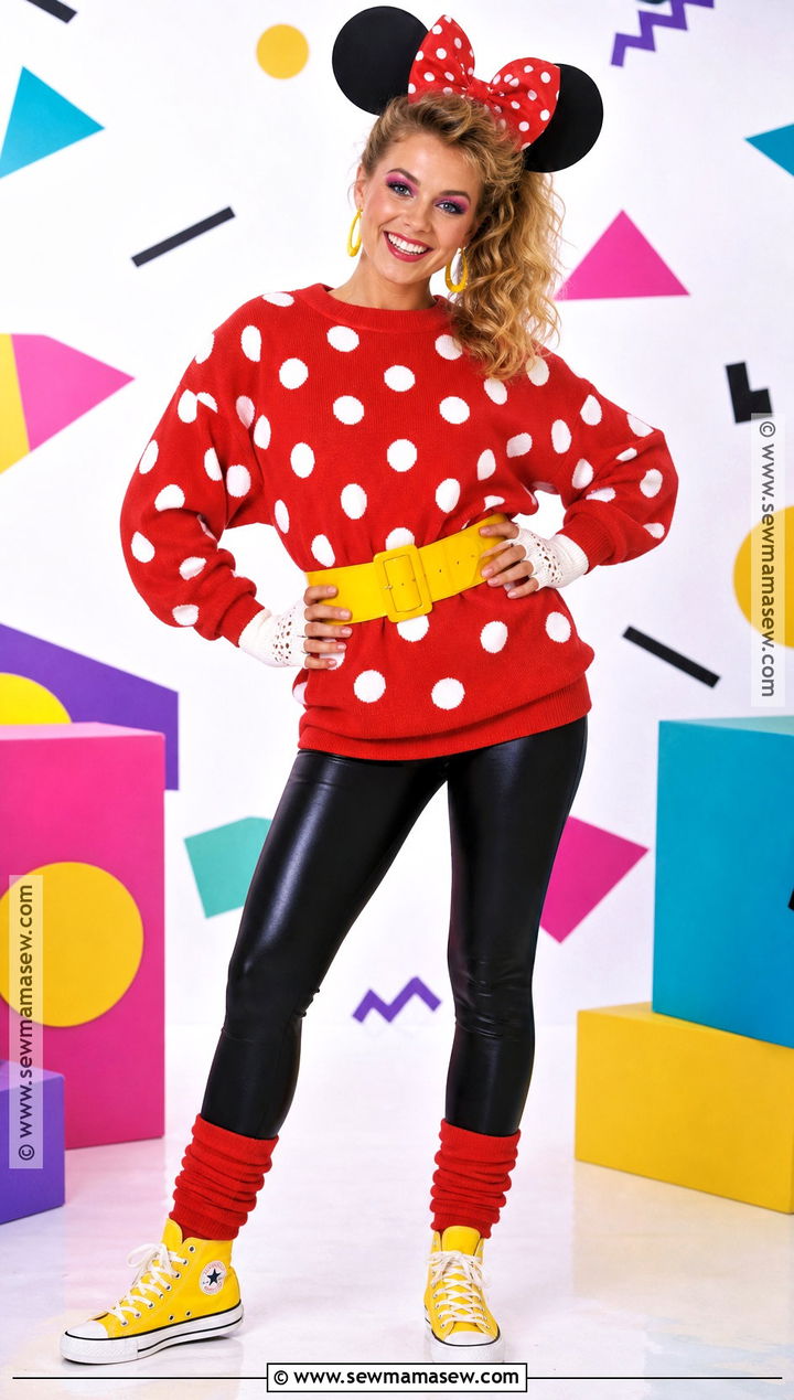 1980s Minnie Mouse Costume With Leggings - 30 minnie mouse costume ideas for women