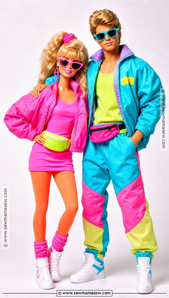 1980s Neon Barbie And Ken Costume - 40 barbie and ken costume ideas