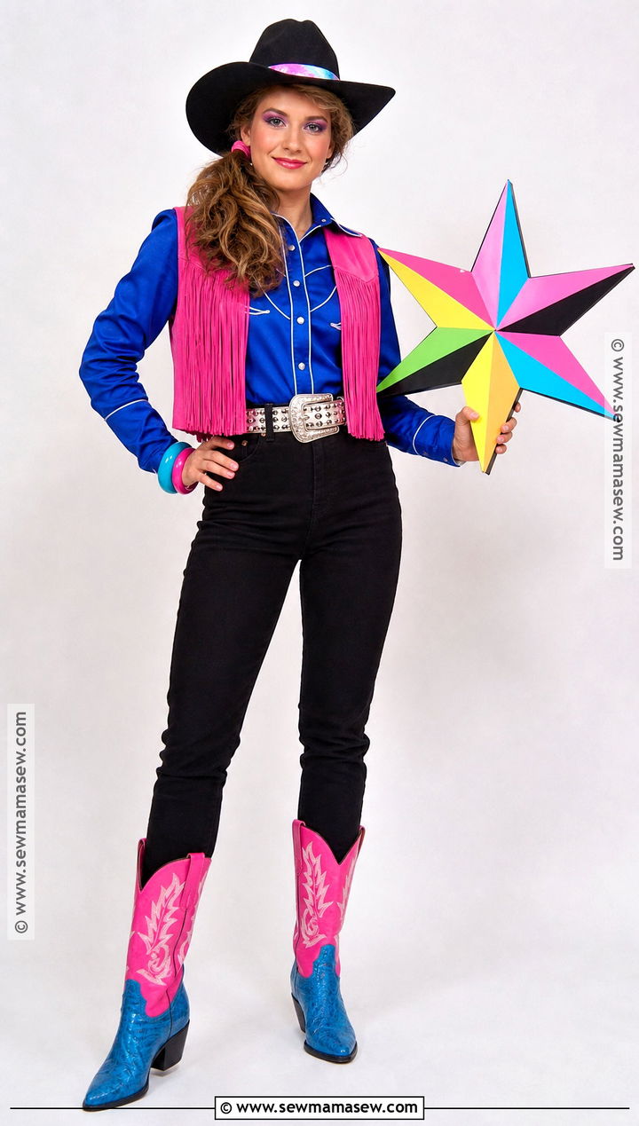 1980s Neon Cowgirl Costume - 50 cowgirl costume ideas