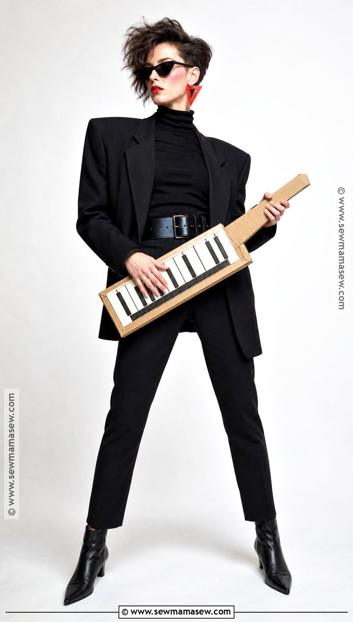 1980s New Wave Costume With Black Blazer - 30 retro halloween costumes
