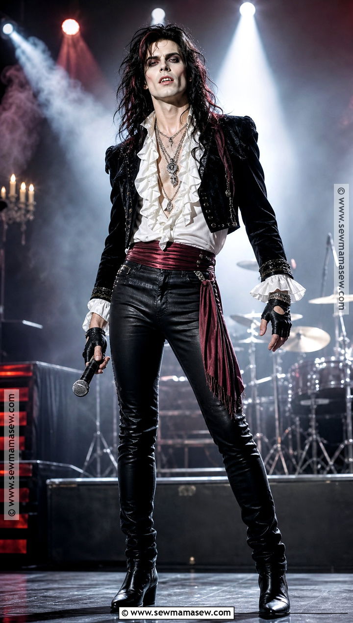 1980s Rock Star Vampire Costume - 30 Vampire Halloween Costume Ideas for Men