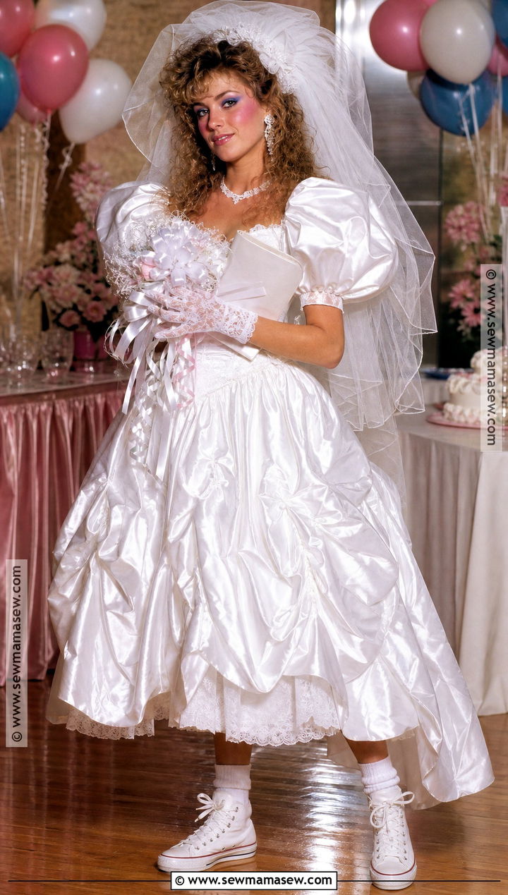 1980s Runaway Bride Costume With Puffy Sleeves - 30 runaway bride costume ideas
