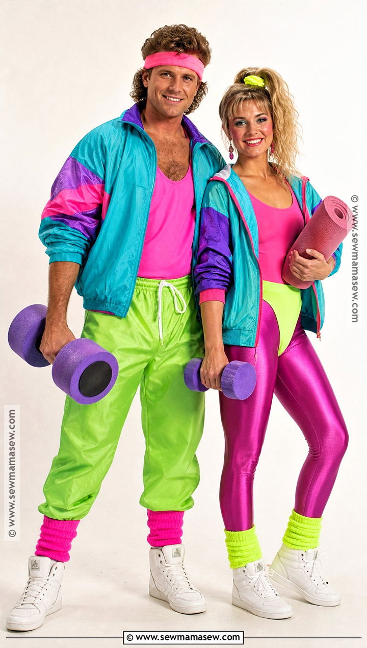1980s Workout Couple Costume - 30 couple outfits halloween
